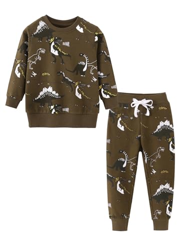 SERENYOU Kinder Jogginganzug Jungen Trainingsanzug Mädchen Sweatshirt Jogginghose Set Unisex Sweat Set 122 Stil 26 von SERENYOU