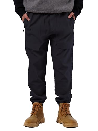 SERENYOU Kinder Jungen Wanderhose Wasserdicht Jogginghose Jungs Trekking Outdoor-Hose 146-152/Größe 150 Schwarz von SERENYOU