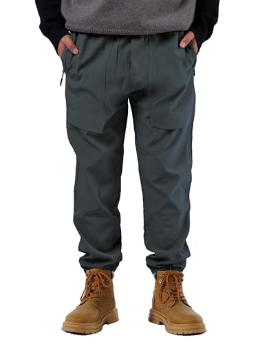 SERENYOU Kinder Jungen Wanderhose Wasserdicht Jogginghose Jungs Trekking Outdoor-Hose 158-164/Größe 160 Grau von SERENYOU