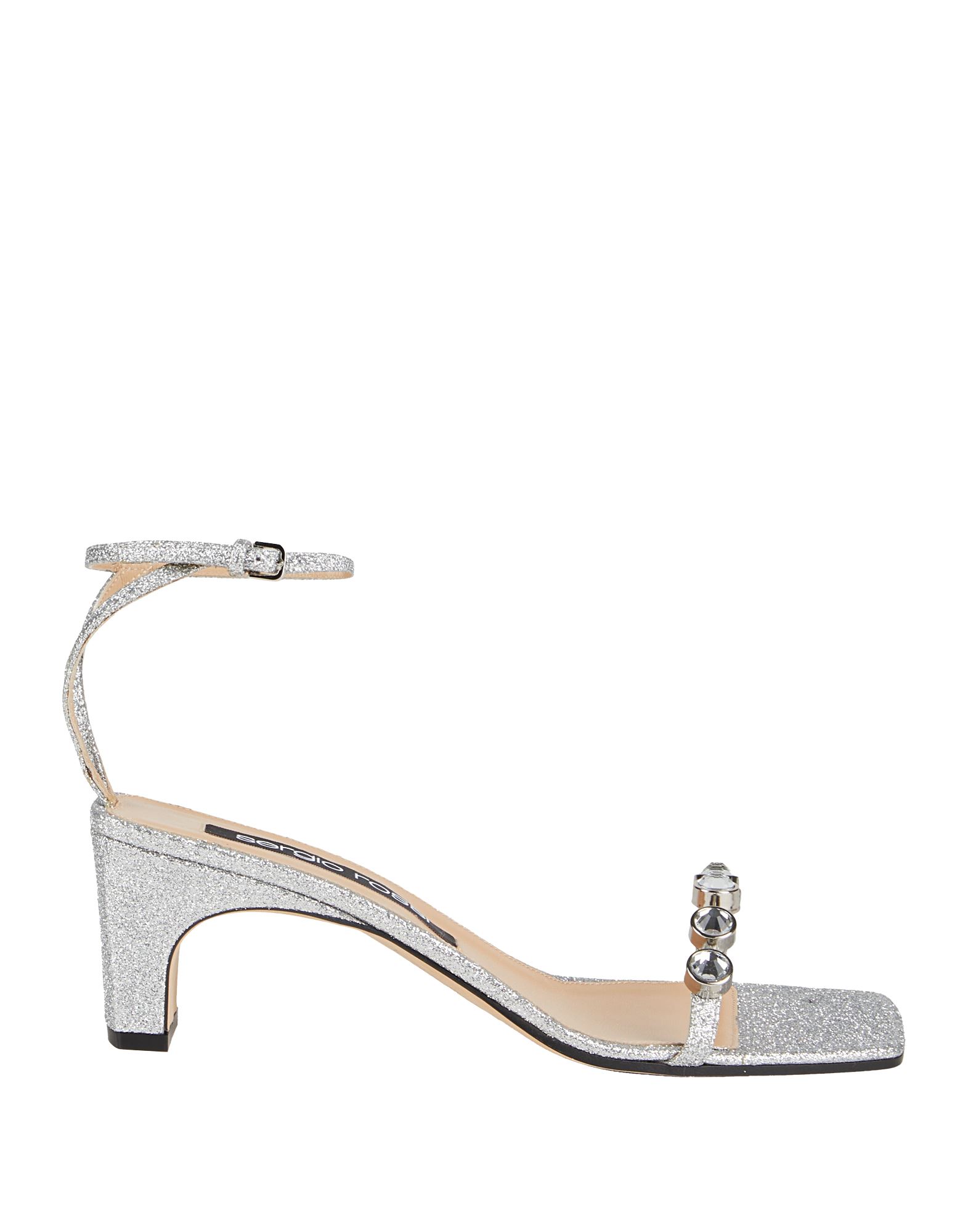 SERGIO ROSSI Sandale Damen Silber von SERGIO ROSSI