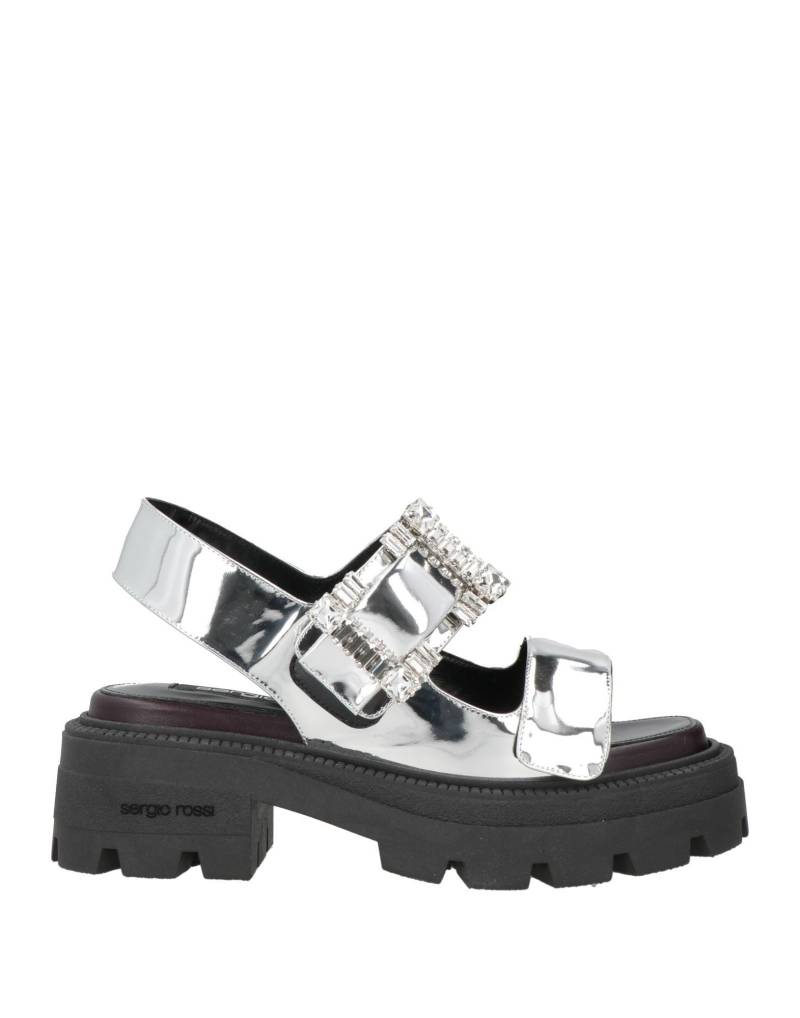 SERGIO ROSSI Sandale Damen Silber von SERGIO ROSSI