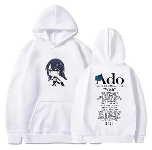 ADO Hoodies Wish Tour Merch Hoodie 2D Gedruckt Langarm Casual Lose Sweatshirt Kapuzenpullover (XS-3XL) (Color : 1, Size : M) von SERLA