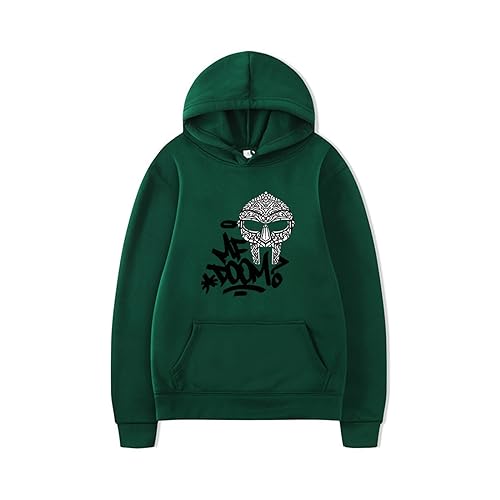 Spring and Autumn Rapper Mf Doom Printed Hoodie Herren Damen Kapuzen Sweatshirt Hip Hop Street Top (Color : 10, Size : L) von SERLA