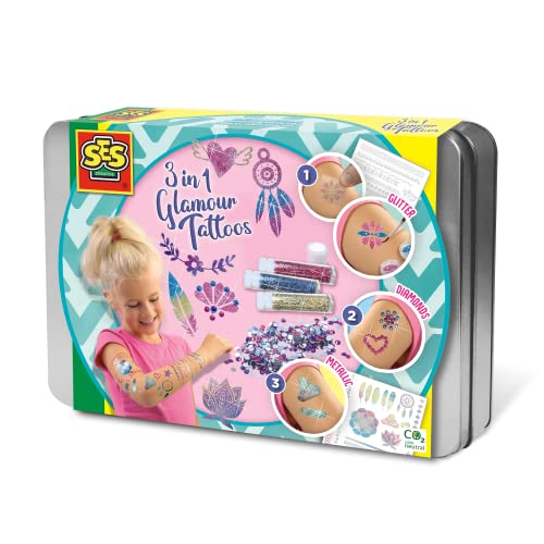 Tatuaggi glamour 3 in 1 - SES CREATIVE - Multicolor - Bianco - Per bambini dai 5 mesi von SES Creative