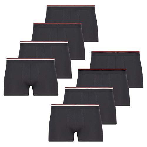 SES Boxershorts Herren Baumwolle 8er Pack M Schwarz mit Streifen/weiche Boxershorts für Herren aus Baumwolle mit Elasthananteil/hochwertige Enge Boxershorts Männer von SES