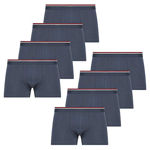 SES Boxershorts Herren Baumwolle 8er Pack M Navy mit Streifen/weiche Boxershorts für Herren aus Baumwolle mit Elasthananteil/hochwertige Enge Boxershorts Männer von SES