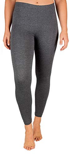 SES blickdichte Leggings Damen anthrazit meliert (36/38) / Leggings Damen Baumwolle/Leggins Damen mit Perfekter Passform und Komfort/Damen Leggings für vielfältige Looks von SES