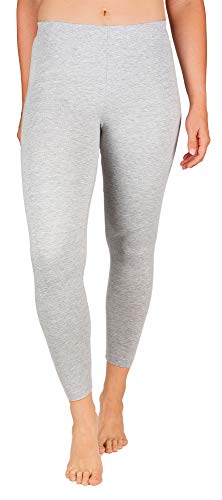 SES blickdichte Leggings Damen grau meliert (36/38) / Leggings Damen Baumwolle/Leggins Damen mit Perfekter Passform und Komfort/Damen Leggings für vielfältige Looks von SES