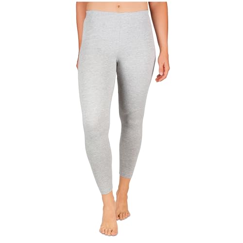 SES blickdichte Leggings Damen grau meliert (48/50) / Leggings Damen Baumwolle/Leggins Damen mit Perfekter Passform und Komfort/Damen Leggings für vielfältige Looks von SES