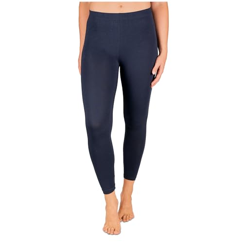 SES blickdichte Leggings Damen Navy Blue (48/50) / Leggings Damen Baumwolle/Leggins Damen mit Perfekter Passform und Komfort/Damen Leggings für vielfältige Looks von SES