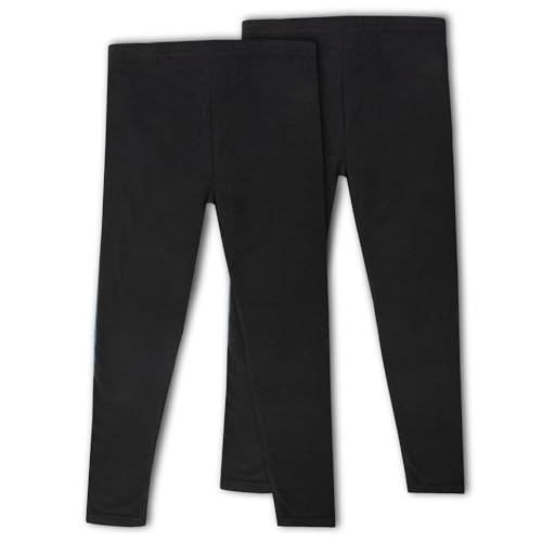 SES Kinder Leggings Mädchen 104/110 2er Pack aus Baumwolle schwarz/weiche & Bequeme Leggings für Mädchen/Mädchen Leggings - ideal für Spiel & Alltag/stilvolle Kinder Leggings von SES