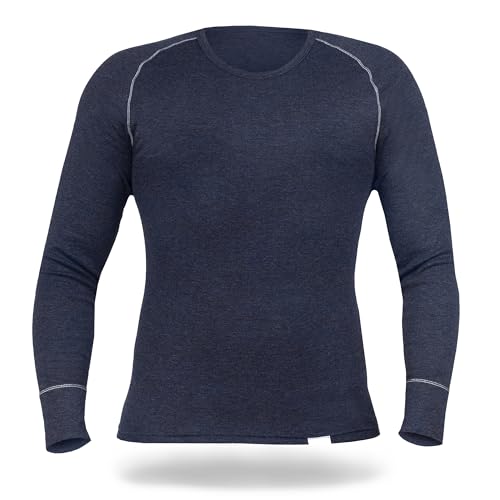 SES Thermoshirt Herren Langarm L Marine aus 75% Baumwolle & 25% Polyester/atmungsaktive Thermo Langarmshirt Herren/Thermounterwäsche Herren für Wärme und Komfort von SES