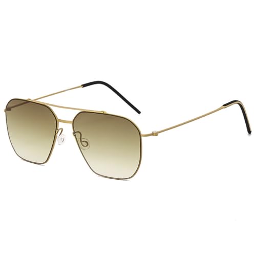 2025 Modische Sonnenbrillen aus reinem Titan für Männer und Frauen mit großem Rahmen, schraubenlose Anti-UV-Sonnenbrille, C5, 145 * 135 * 47 mm von SETNGB