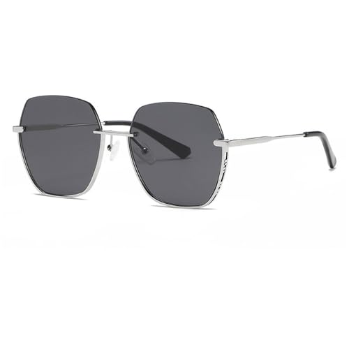 2025 Stilvolle polarisierte Sonnenbrille aus Metall für den Sonnenschutz im Freien, Sonnenbrille mit UV400-Schutz für Reisen und Autofahren,C1,145 * 145 * 56mm von SETNGB