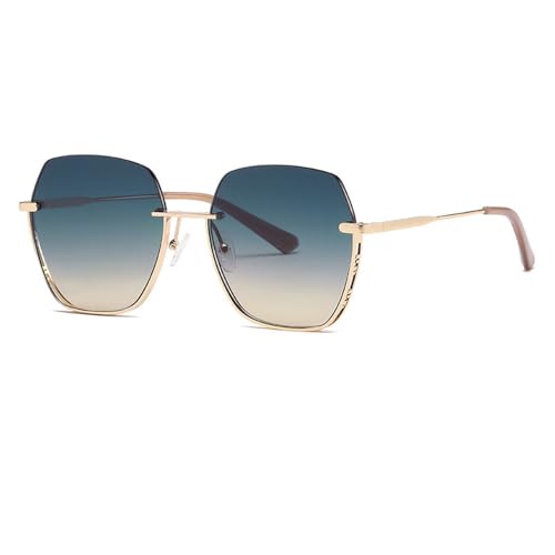 2025 Stilvolle polarisierte Sonnenbrille aus Metall für den Sonnenschutz im Freien, Sonnenbrille mit UV400-Schutz für Reisen und Autofahren,C3,145 * 145 * 56mm von SETNGB