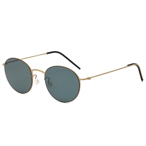 Modische Herren-Sonnenbrille aus reinem Titan mit großem Rahmen und hochauflösendem Sonnenschutz für Reisen im Freien und Autofahren mit UV-Schutz,C1,145 * 142 * 47mm von SETNGB