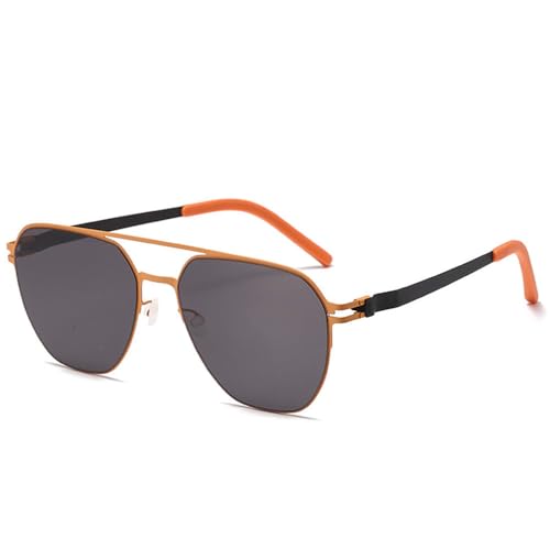 Polarisierte Sonnenbrillen aus Metall im Vintage-Stil für Herren und Damen für den Sonnenschutz im Freien mit UV-Schutz,C4,150 * 152 * 54mm von SETNGB