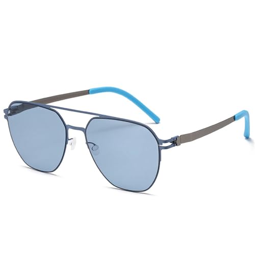 Polarisierte Sonnenbrillen aus Metall im Vintage-Stil für Herren und Damen für den Sonnenschutz im Freien mit UV-Schutz,C6,150 * 152 * 54mm von SETNGB