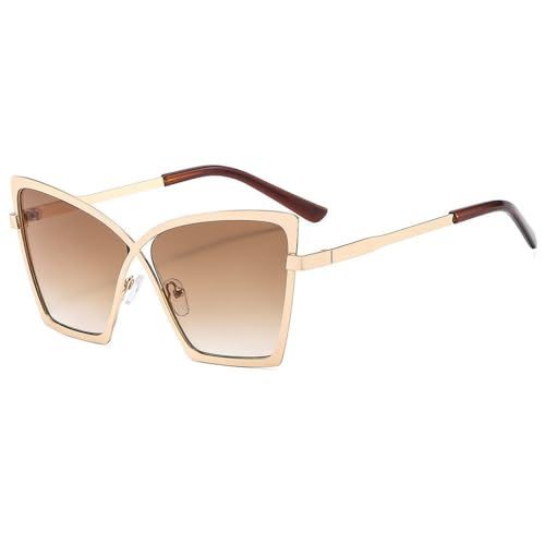 SETNGB 2025 Modische und vielseitige Sonnenbrille mit großem Rahmen für Damen, für Outdoor-Fotografie und Autofahren, Sonnenschutz, UV-Schutz, Sonnenbrille, C4, 150 x 146 x 48 mm von SETNGB