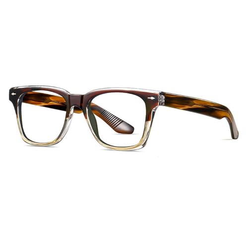 SETNGB 2025 Quadratische polarisierte Herren-Sonnenbrille mit TR+Acetat-Rahmen für Reisen und Autofahren im Freien mit UV-Schutz,C6,148 * 147 * 49mm von SETNGB