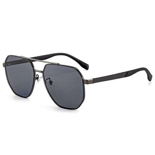 SETNGB 2025 Stilvolle polarisierte Sonnenbrille aus Nylon für Herren mit Sonnenschutz und UV-Schutz für Reisen und Autofahren im Freien, Gun Black, 148 * 144 * 54 mm von SETNGB