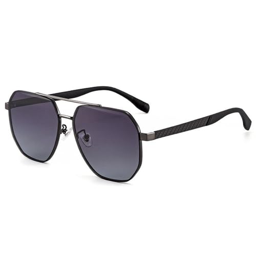 SETNGB 2025 Stilvolle polarisierte Sonnenbrille aus Nylon für Herren mit Sonnenschutz und UV-Schutz für Reisen und Autofahren im Freien, Gun Fades to Black, 148 x 144 x 54 mm von SETNGB