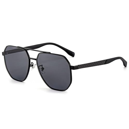 SETNGB 2025 Stilvolle polarisierte Sonnenbrille aus Nylon für Herren mit Sonnenschutz und UV-Schutz für Reisen und Autofahren im Freien, Schwarz Schwarz, 148 * 144 * 54 mm von SETNGB