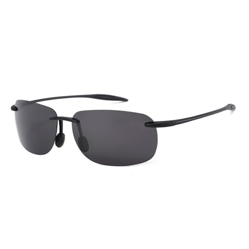 SETNGB Klassische Sport-Sonnenbrille ohne Rand für Herren und Damen, rechteckig, ultraleichter Rahmen, UV400, C1, 130 x 145 x 40 mm von SETNGB