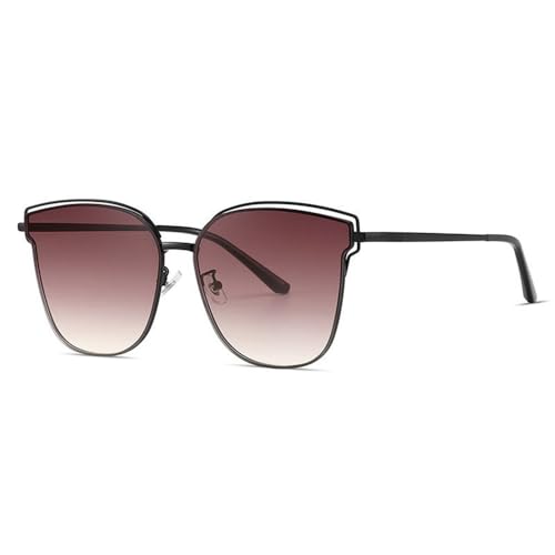 SETNGB Modische Damen-Sonnenbrille mit hoher Auflösung und abgestufter Polarisation aus Nylon, Metallbrille für Outdoor-Streetstyle und Reisen mit UV-Schutz, C3, 148 x 151 x 57 mm von SETNGB