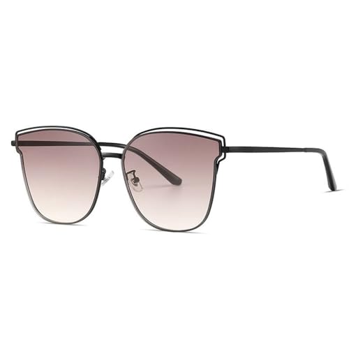 SETNGB Modische Damen-Sonnenbrille mit hoher Auflösung und abgestufter Polarisation aus Nylon, Metallbrille für Outdoor-Streetstyle und Reisen mit UV-Schutz, C4, 148 x 151 x 57 mm von SETNGB