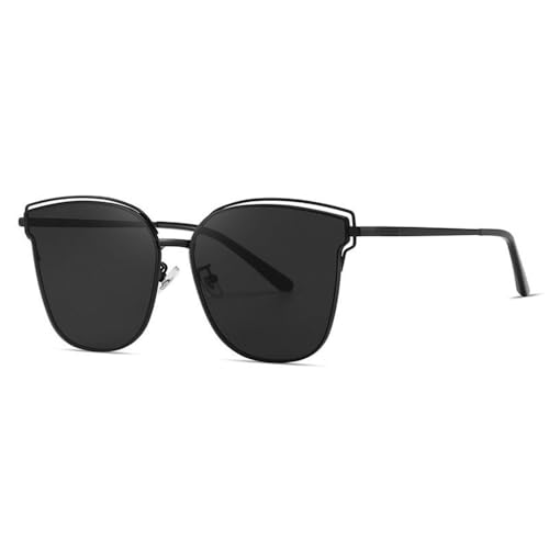SETNGB Modische Damen-Sonnenbrille mit hoher Auflösung und abgestufter Polarisation aus Nylon, Metallbrille für Outdoor-Streetstyle und Reisen mit UV-Schutz,C1,148 * 151 * 57mm von SETNGB