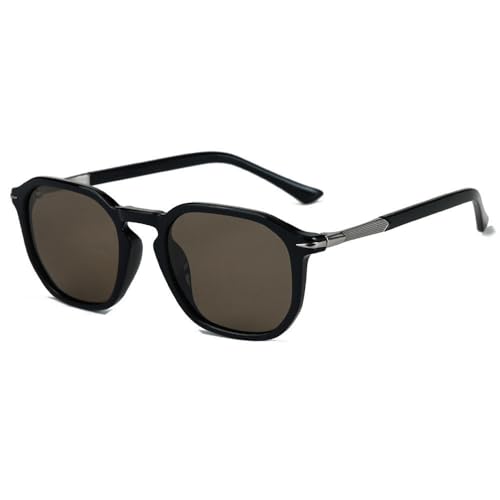 SETNGB Modische Retro-Sonnenbrille mit quadratischem Rahmen und polarisierter Linse für Herren, Outdoor-Reisen, Streetstyle, Autofahren, Sonnenblende, UV-Schutz-Sonnenbrille, C2, 145 x 148 x 48 mm von SETNGB