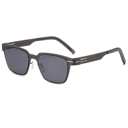 SETNGB Modische ultraleichte polarisierte Sonnenbrille aus Nylon mit Metallrahmen für Männer und Frauen, Outdoor-Reisen und Autofahren, UV-Schutz-Sonnenbrille, C2, 150 x 145 x 39 mm von SETNGB