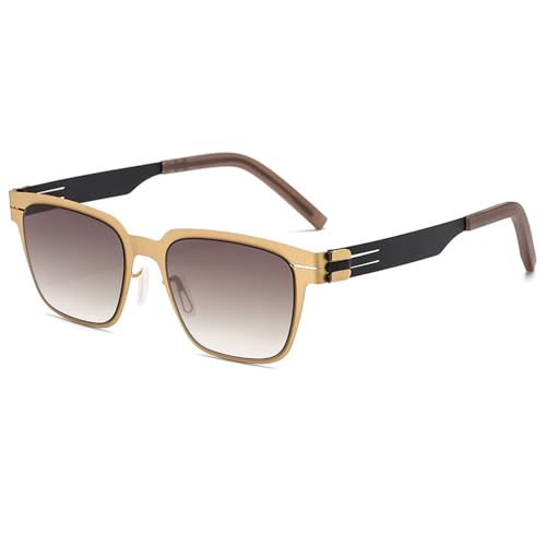 SETNGB Modische ultraleichte polarisierte Sonnenbrille aus Nylon mit Metallrahmen für Männer und Frauen, Outdoor-Reisen und Autofahren, UV-Schutz-Sonnenbrille, C4, 150 x 145 x 39 mm von SETNGB