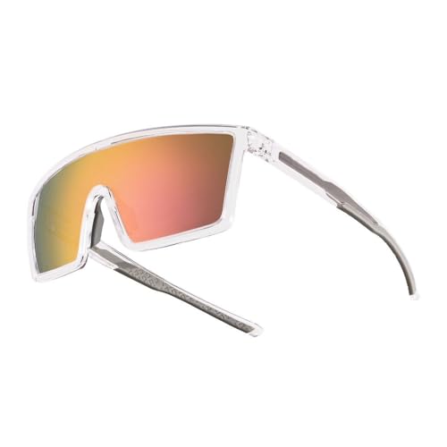 SETNGB Photochrome polarisierte Fahrradsonnenbrille für Männer und Frauen, UV400-Schutz, winddichte Sonnenbrille für Laufen und Radfahren im Freien, hell transparent, 140 x 150 x 57 mm von SETNGB