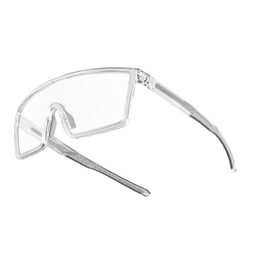 SETNGB Photochrome polarisierte Fahrradsonnenbrille für Männer und Frauen, UV400-Schutz, winddichte Sonnenbrille für Laufen und Radfahren im Freien, transparent, photochrom, 140 x 150 x 57 mm von SETNGB