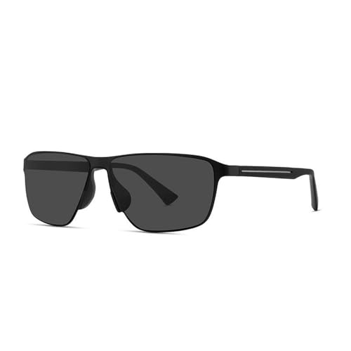 SETNGB Polarisierte Sonnenbrille für Männer und Frauen, konzipiert zum Autofahren, Wandern, Angeln und für den Einsatz im Freien mit UV-Schutz, Mattschwarzgrau, 150 x 144 x 44 mm von SETNGB