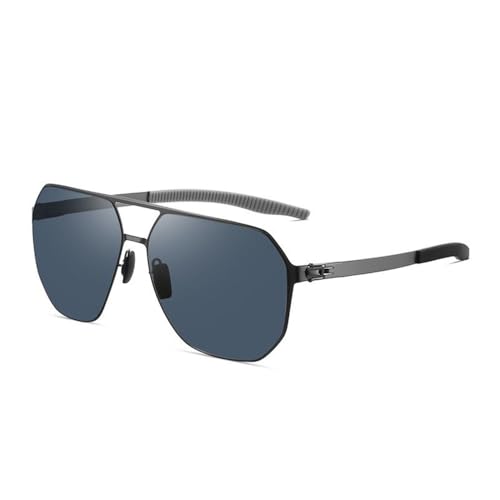 SETNGB Sonnenbrille aus Nylon für Herren, superelastisch, polarisiert, UV400-Schutz, Blaugrau, 145 x 142 x 54 mm von SETNGB