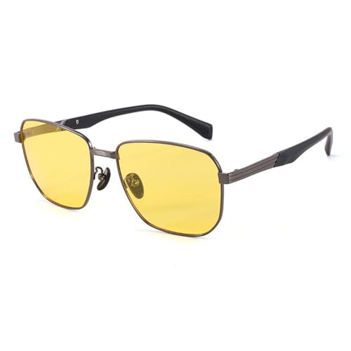 SETNGB Stilvolle Herren-Fahrbrille Nachtsichtbrille Stilvolle winddichte und UV-beständige polarisierte Sonnenbrille für den Außenbereich,C4,144 * 146 * 49mm von SETNGB