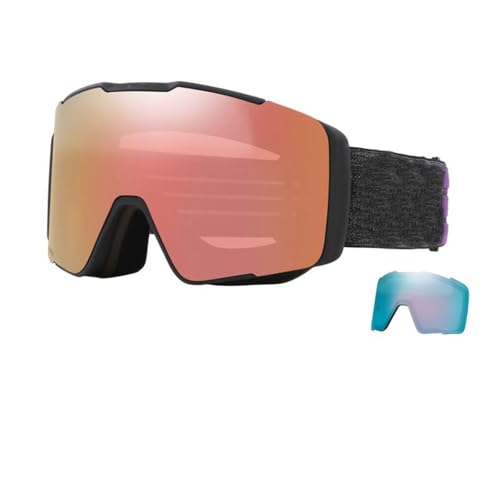 SETNGB Stilvolle Herren- und Damen-Skibrille für Bergsteigen und Skifahren im Freien mit winddichter und beschlagfreier Brille,C6,L von SETNGB