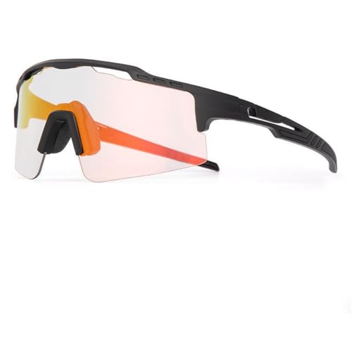 SETNGB Stilvolle photochrome Fahrradsonnenbrille für Männer und Frauen zum Laufen und Radfahren im Freien, UV400, winddichte Sonnenbrille, C1, 127 x 150 x 60 mm von SETNGB