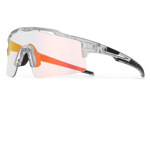 SETNGB Stilvolle photochrome Fahrradsonnenbrille für Männer und Frauen zum Laufen und Radfahren im Freien, UV400, winddichte Sonnenbrille, C14, 127 x 150 x 60 mm von SETNGB