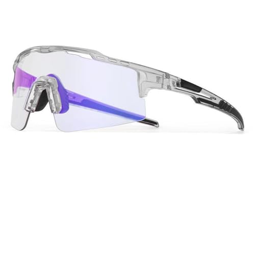 SETNGB Stilvolle photochrome Fahrradsonnenbrille für Männer und Frauen zum Laufen und Radfahren im Freien, UV400, winddichte Sonnenbrille, C15, 127 x 150 x 60 mm von SETNGB