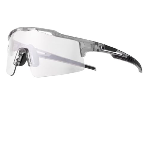 SETNGB Stilvolle photochrome Fahrradsonnenbrille für Männer und Frauen zum Laufen und Radfahren im Freien, UV400, winddichte Sonnenbrille, C16, 127 x 150 x 60 mm von SETNGB