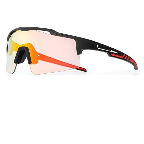 SETNGB Stilvolle photochrome Fahrradsonnenbrille für Männer und Frauen zum Laufen und Radfahren im Freien, UV400, winddichte Sonnenbrille, C2, 127 x 150 x 60 mm von SETNGB