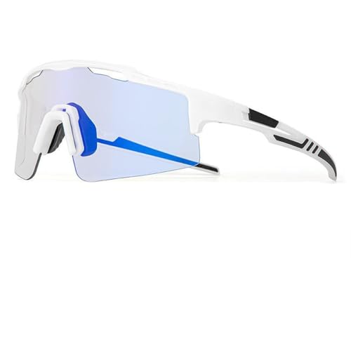 SETNGB Stilvolle photochrome Fahrradsonnenbrille für Männer und Frauen zum Laufen und Radfahren im Freien, UV400, winddichte Sonnenbrille, C6, 127 x 150 x 60 mm von SETNGB