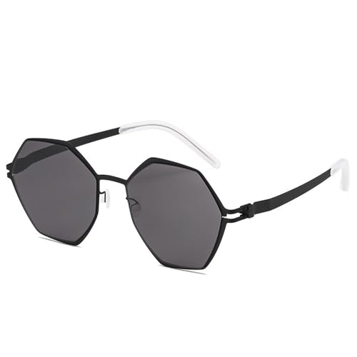 Stilvolle polarisierte Sonnenbrille aus Metall für Männer und Frauen, Sonnenschutz im Freien, UV-Schutz, Sonnenbrille, C1, 150 x 147 x 55 mm von SETNGB