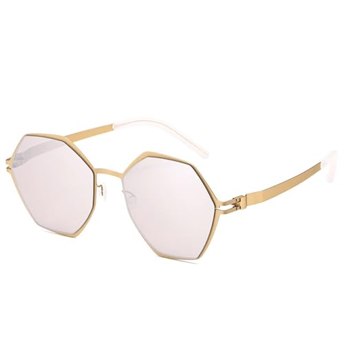 Stilvolle polarisierte Sonnenbrille aus Metall für Männer und Frauen, Sonnenschutz im Freien, UV-Schutz, Sonnenbrille, C5, 150 x 147 x 55 mm von SETNGB
