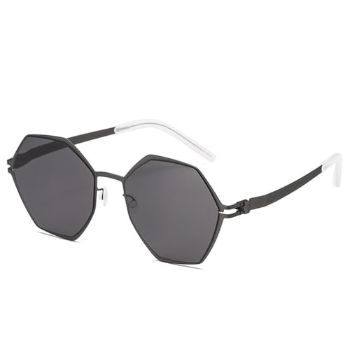 Stilvolle polarisierte Sonnenbrille aus Metall für Männer und Frauen, Sonnenschutz im Freien, UV-Schutz, Sonnenbrille, C6, 150 x 147 x 55 mm von SETNGB