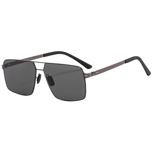 Stilvolle polarisierte Sonnenbrille aus Nylon für Herren und Damen mit schraubenloser einteiliger Konstruktion für Outdoor-Reisen, Straßenfotografie und Autofahren mit UV-Schutz,C1,150*145*44mm von SETNGB